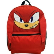 RUZ Sonic The Hedgehog 12" Small Backpack With 3D Features, Sonic - Shadow - Knuckles Kid's School Bag (Knuckles)