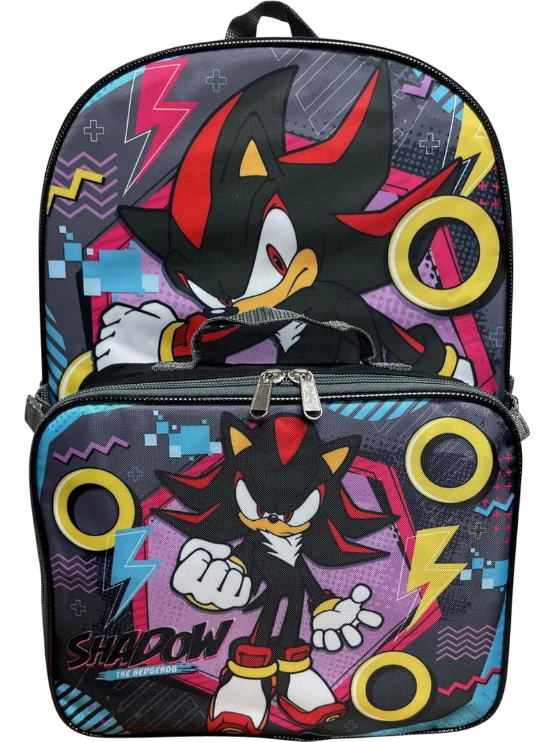 Ruz, Sonic The Hedgehog Backpack, 16 Inch, W/Detachable Lunch Box