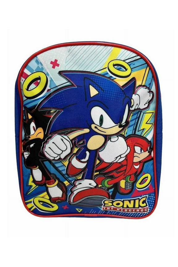 Sonic The Hedgehog Kid's Licensed 12 Inch School Backpack