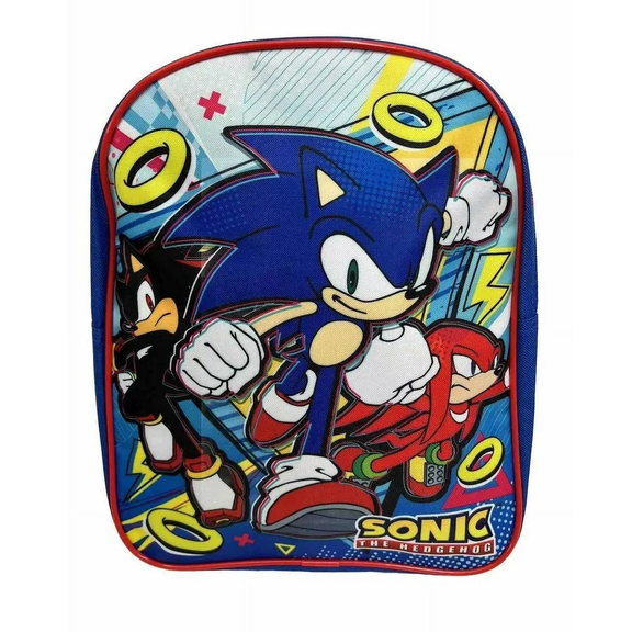 Ruz Sonic The Hedgehog Kid's Licensed 12 Inch School Backpack