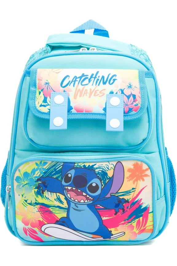 - Stitch 12 Inch Pre-School backpack with Padded Back and Adjustable Straps