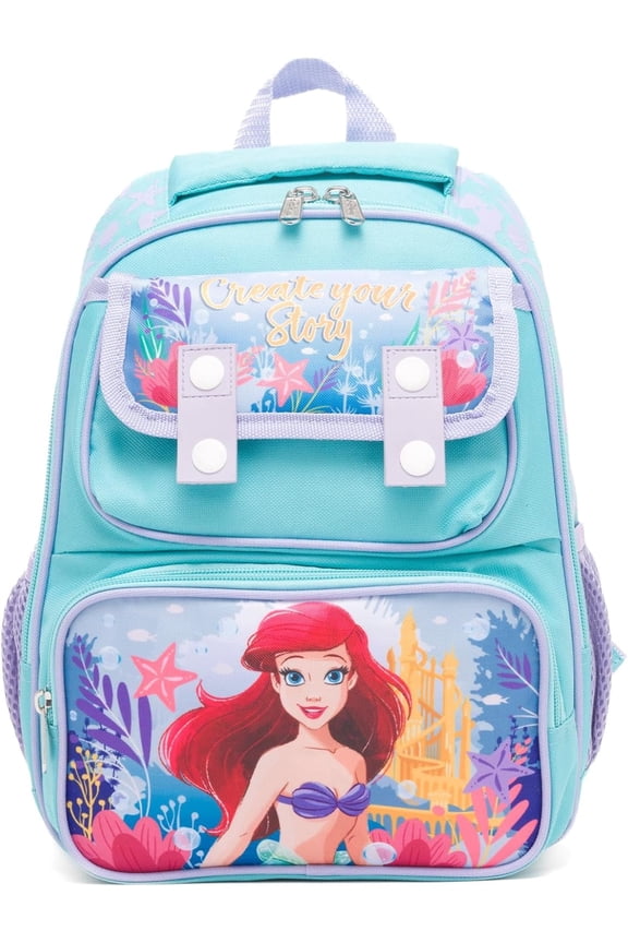 The Little Mermaid Ariel 12 Inch Backpack with Padded Back and Adjustable Straps