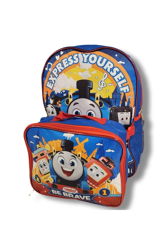 Ruz Thomas Train and Friends 16 Inch Backpack with Detachable Lunch Box