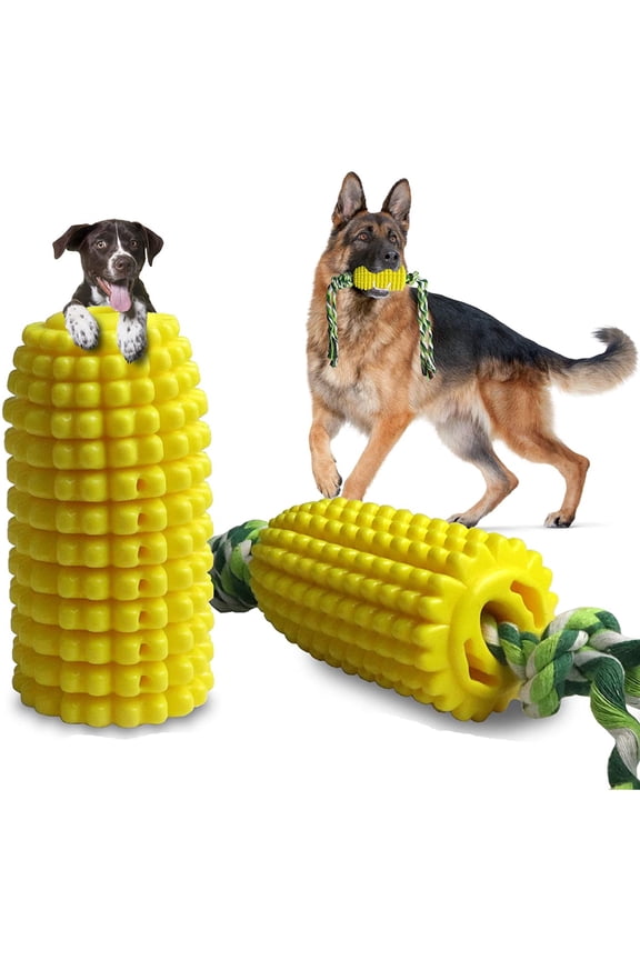 Dog Chew Toys for Aggressive Chewer Tough Indestructible Toys for Large Dogs Food Grade Puppy Toys Non-Toxic Rubber Teething Toy