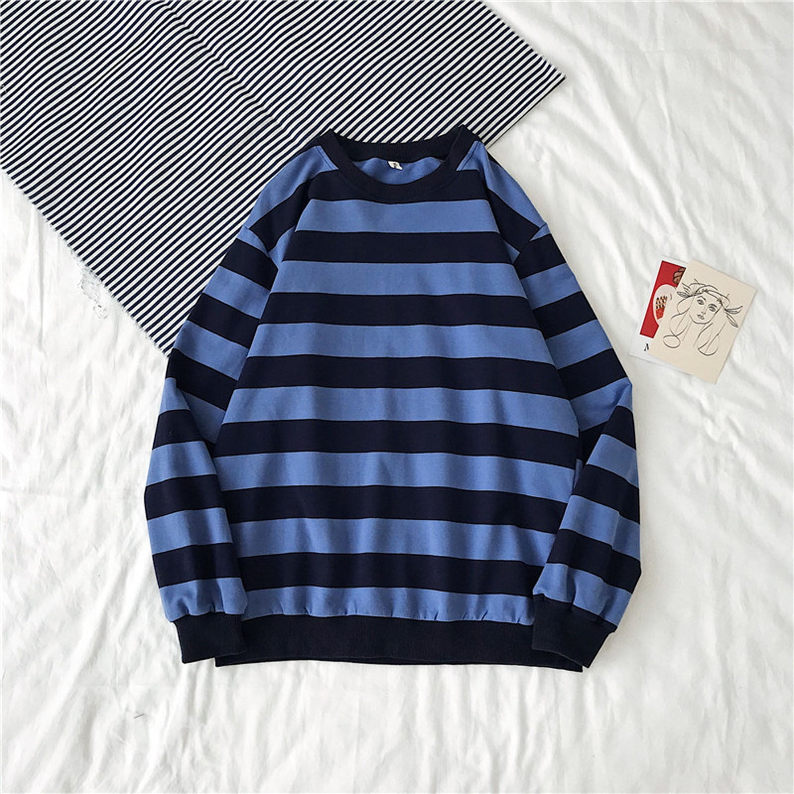 Striped long sleeve online sweatshirt