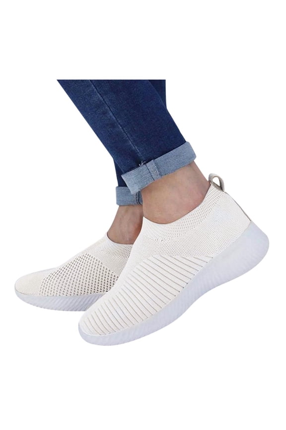 Shoes for Women Casual Summer Plus Size Clearance Clearance, Fashion Women Air Cushion Platform Shoes Jelly Shoes Slip Sport Sneakers White 6