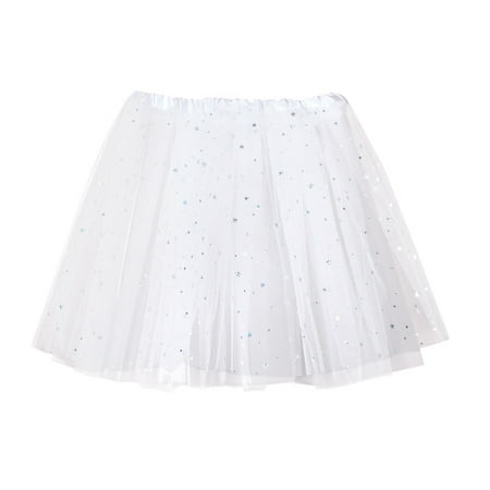 Ruziyoog Womens Vintage Pleated Petticoat Skirt Gauze Short Skirt Adult Tutu Dancing Skirt for Women and Big Girls 1950s Underskirt