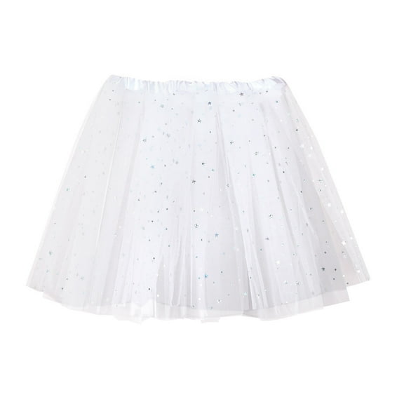 Ruziyoog Womens Vintage Pleated Petticoat Skirt Gauze Short Skirt Adult Tutu Dancing Skirt for Women and Big Girls 1950s Underskirt