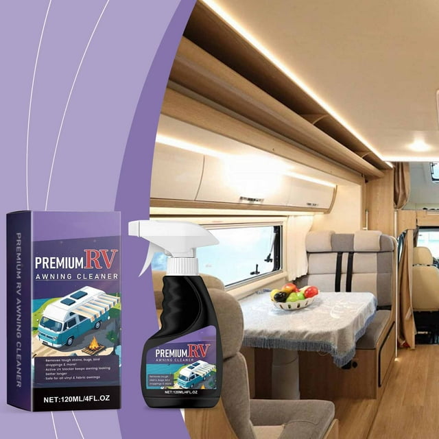 Rv Awning Cleaner, Household Concentrated Sail & Canvas Cleaner for Natural & Synthetic Fabrics, Bleach-Free Formula Safely Cleaning