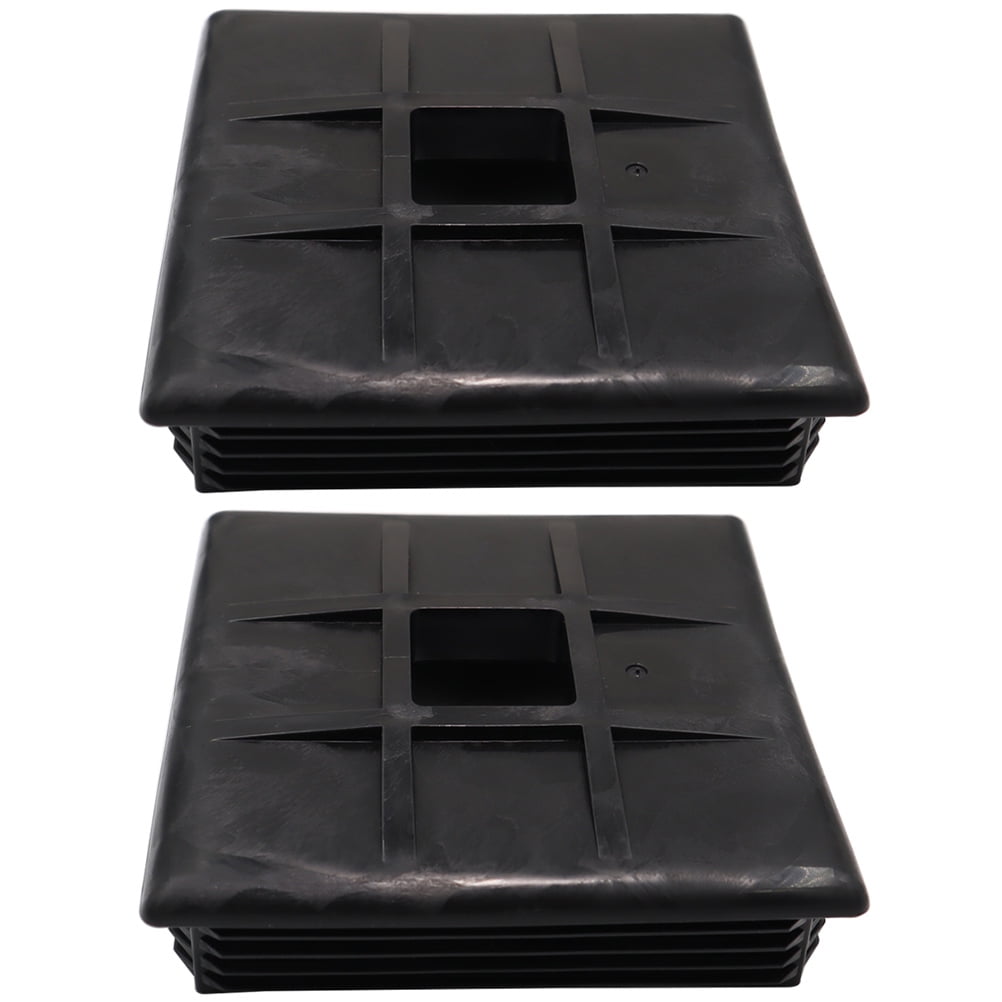 2 Pack Aluminum RV Bumper End Caps For 4x4 Inch Square Bumpers - Secure Sewer Hose Storage, Locking Door