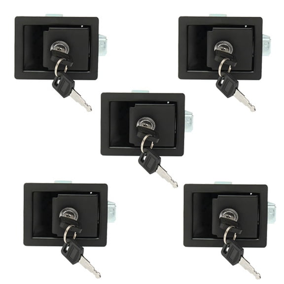 5X Rv Car Paddle Entry Door Lock Latch Handle Knob -Trailer Pull Type Panel Door Lock