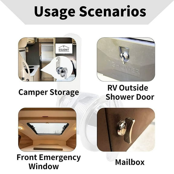 Rv Compartment Door Thumb Turn Cam 5/8 Inch Camper Trailer Motorhome Non-Locking