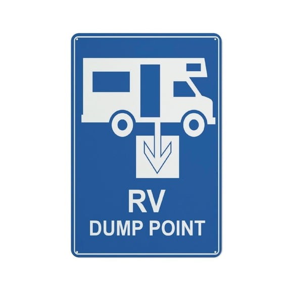 Rv Dump Point Signes Rust Free - Uv Protected, Waterproof, Weatherproof And Fade Resistant (Aluminum) Size: 12 x 16 inch