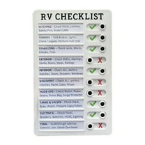 Rv Pre-Departure & Arrival Checklist 3D Printed Biodegradable Pla Material Easy-Move Sliders That Secure When Checked Customizable Item List Up To 10 Items