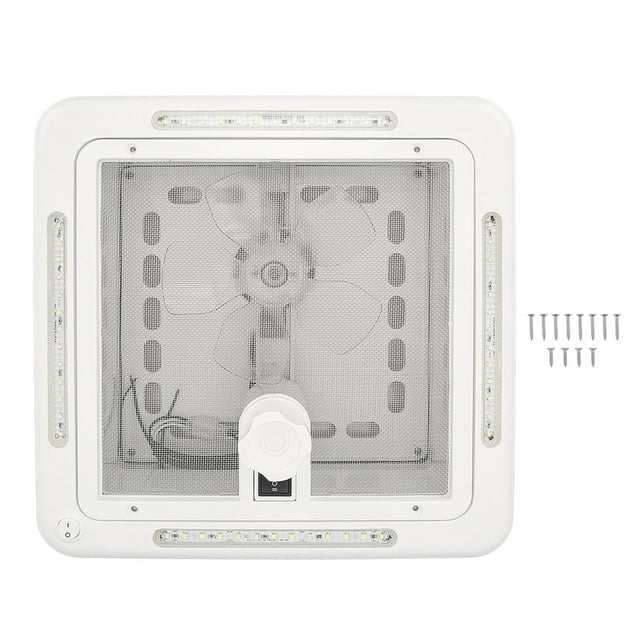 Rv Roof Vent Fan 11 X 11in 12V Low Noise Dual Mode Rv Intake Exhaust