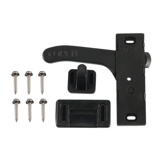 Rv Screen Window Lock Screen Door Lock Zinc Alloy Door Handle Right Side Black