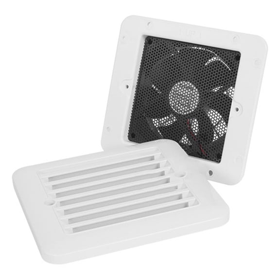 Rv Side Cooling Vent Fan With Insect Screen And Waterproof Vent Cover 12V Power