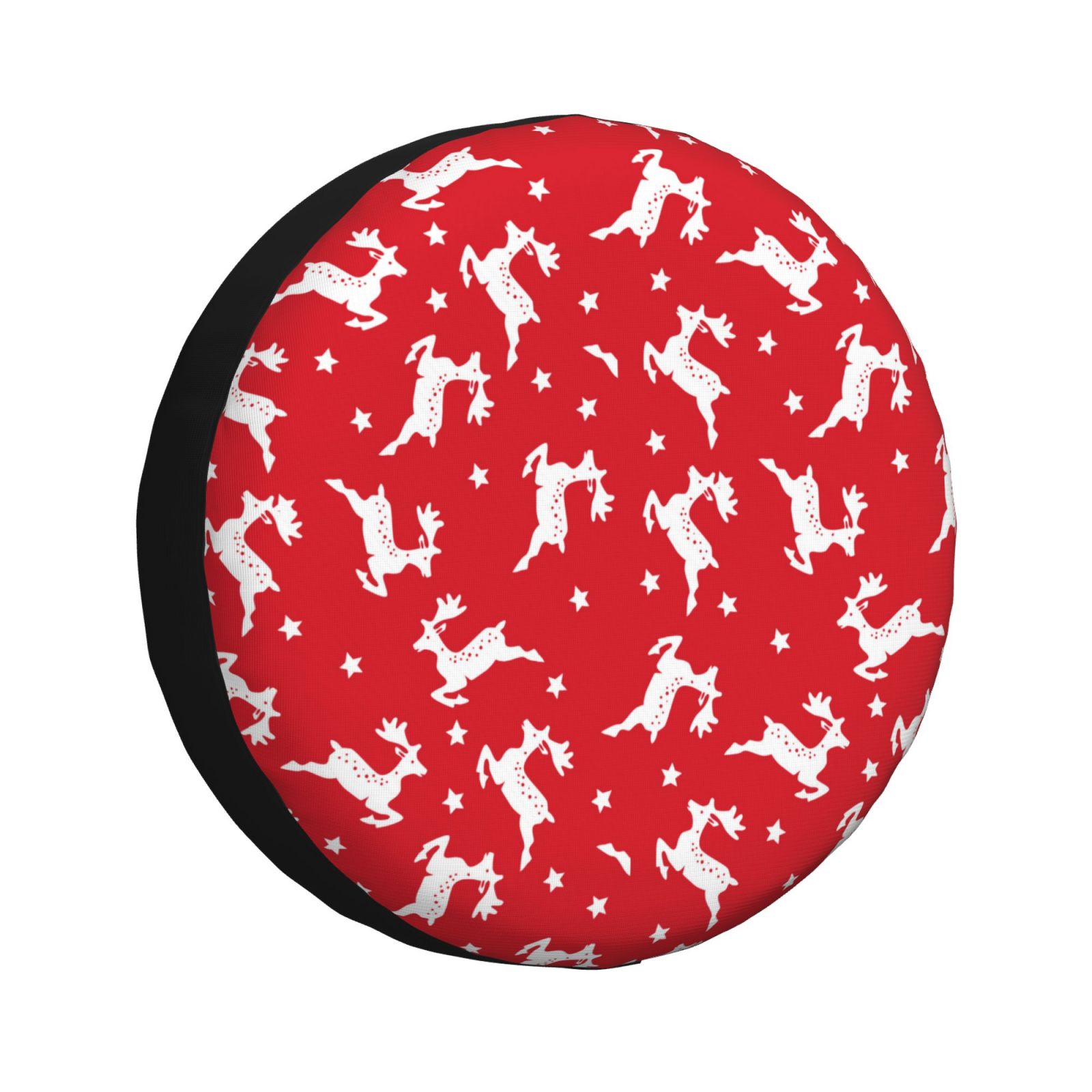 Rv Spare Tire Cover 14 In Minimalist Cute Deer Red White Adjustable