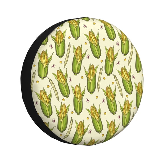 Rv Spare Tire Cover 14 inch - Cute Corn Bean Tire Covers for Trailers, Adjustable Camper Spare Tire Cover