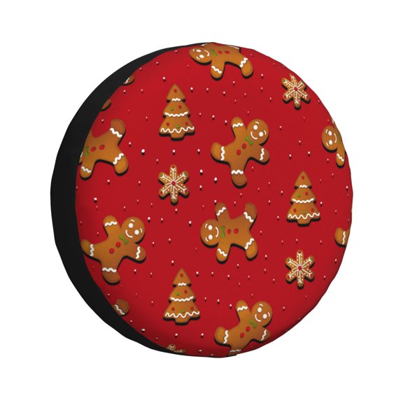 Rv Spare Tire Cover 14 inch - Gingerbread Man Tire Covers for Trailers, Adjustable Camper Spare Tire Cover