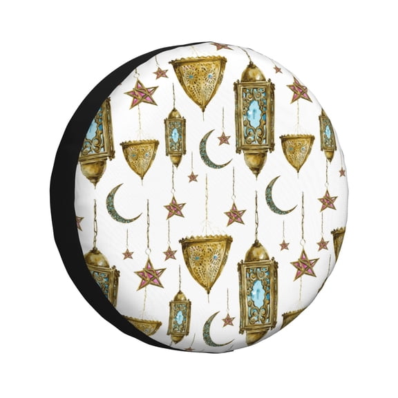 Rv Spare Tire Cover 14 inch - Light Bulb vintage Tire Covers for Trailers, Adjustable Camper Spare Tire Cover