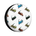 thumbnail image 1 of Rv Spare Tire Cover 14 inch - Train Pattern colorful Tire Covers for Trailers, Adjustable Camper Spare Tire Cover, 1 of 7