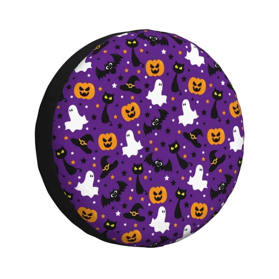Rv Spare Tire Cover 14 inch - halloween fun ghost Tire Covers for Trailers, Adjustable Camper Spare Tire Cover