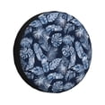 thumbnail image 1 of Rv Spare Tire Cover 15 inch - Blue Leaves Hawaiian Style Tire Covers for Trailers, Adjustable Camper Spare Tire Cover, 1 of 7