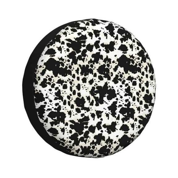 Rv Spare Tire Cover 15 inch - Cow Skin 1 Tire Covers for Trailers, Adjustable Camper Spare Tire Cover