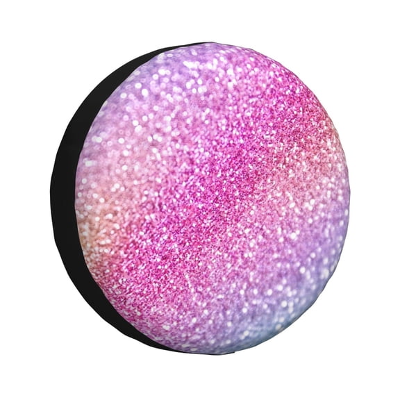 Rv Spare Tire Cover 15 inch - Fun Rainbow Pink Tire Covers for Trailers, Adjustable Camper Spare Tire Cover