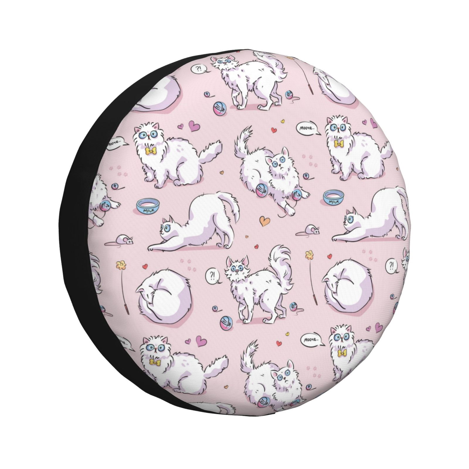 15-Inch Camper Spare Tire Cover - Horror Ghost 'No You Hang Up' Design, PVC Leather, Waterproof & Dustproof - View #4