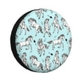 thumbnail image 1 of Rv Spare Tire Cover 15 inch - Hand Drawn Cool Horse Black White Tire Covers for Trailers, Adjustable Camper Spare Tire Cover, 1 of 7