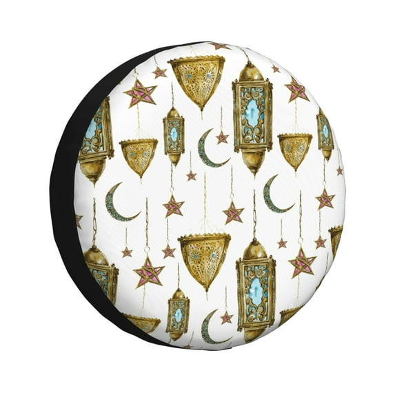 Rv Spare Tire Cover 15 inch - Light Bulb vintage Tire Covers for Trailers, Adjustable Camper Spare Tire Cover