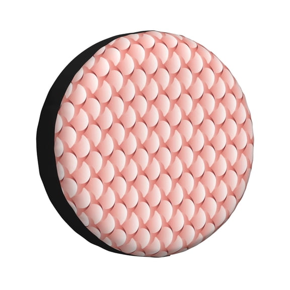 Rv Spare Tire Cover 15 inch - Light red scale bubble Tire Covers for Trailers, Adjustable Camper Spare Tire Cover