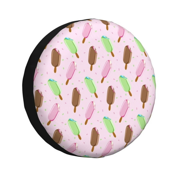 Rv Spare Tire Cover 15 inch - Popsicle printB Tire Covers for Trailers, Adjustable Camper Spare Tire Cover