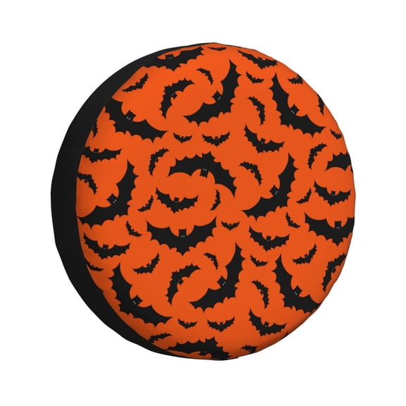 Rv Spare Tire Cover 15 inch - bat halloween Tire Covers for Trailers, Adjustable Camper Spare Tire Cover