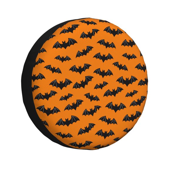 Rv Spare Tire Cover 15 inch - cartoon bats halloween Tire Covers for Trailers, Adjustable Camper Spare Tire Cover