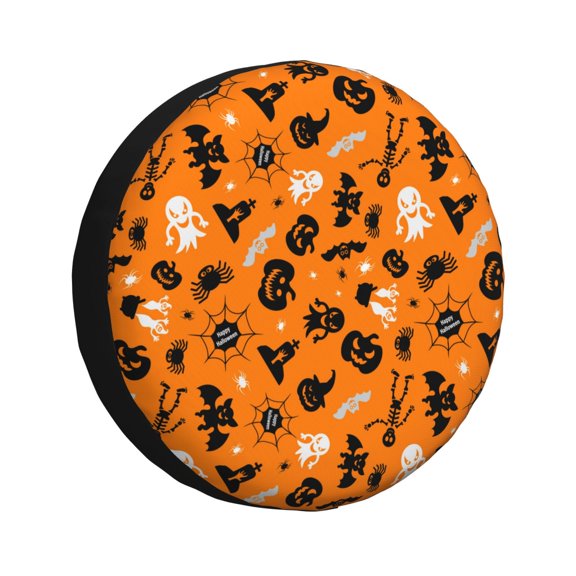 Rv Spare Tire Cover 15 inch - halloween pumpkin contexts Tire Covers for Trailers, Adjustable Camper Spare Tire Cover