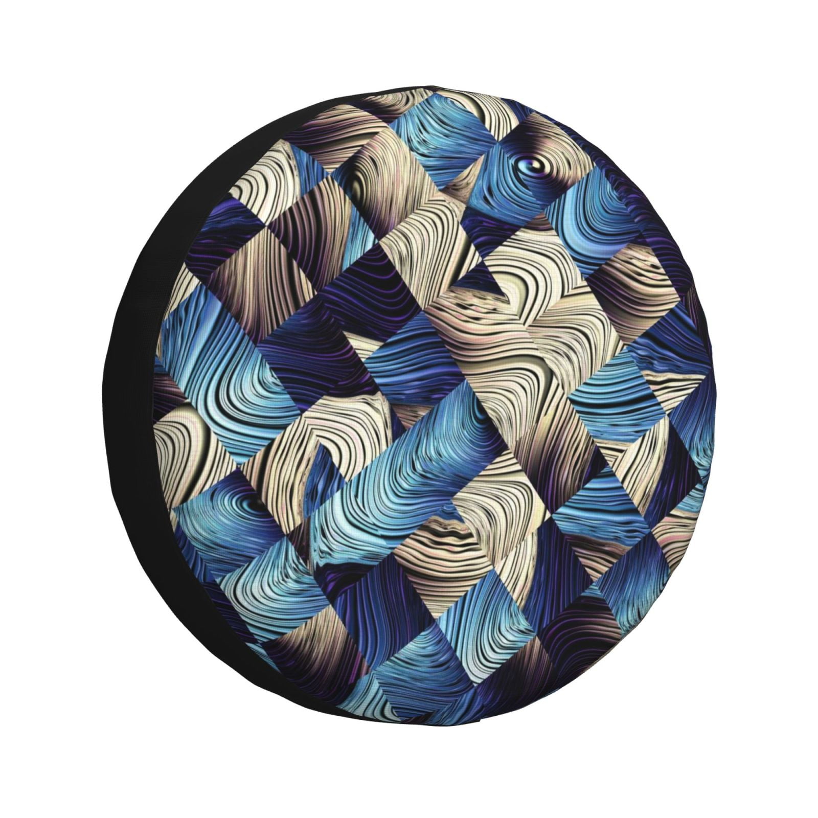 Rv Spare Tire Cover 16 inch Abstract Blue Squares Tire Covers for