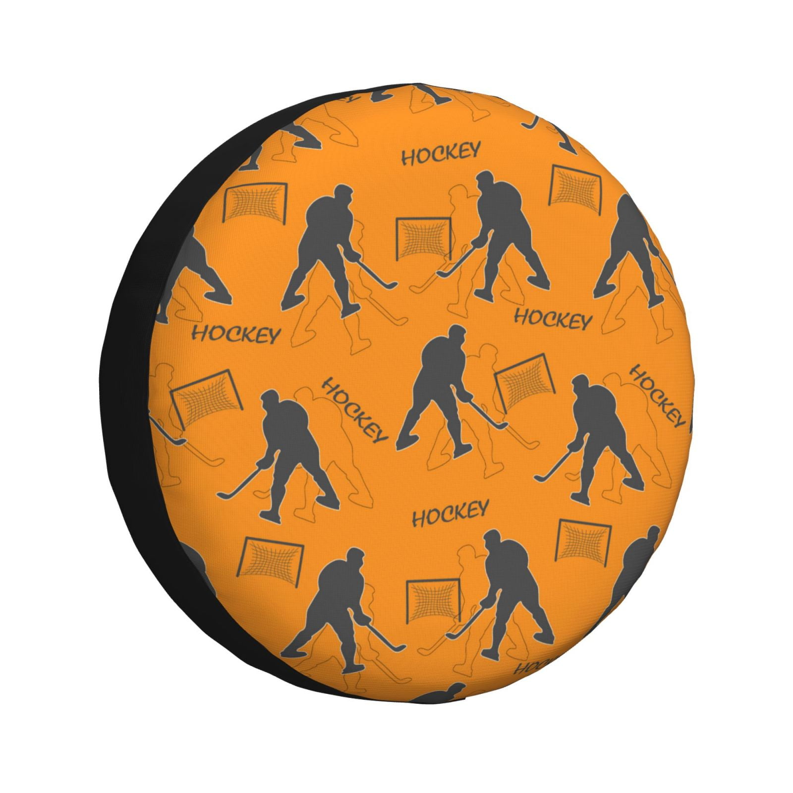 Rv Spare Tire Cover 16 inch Hockey players orange Tire Covers for
