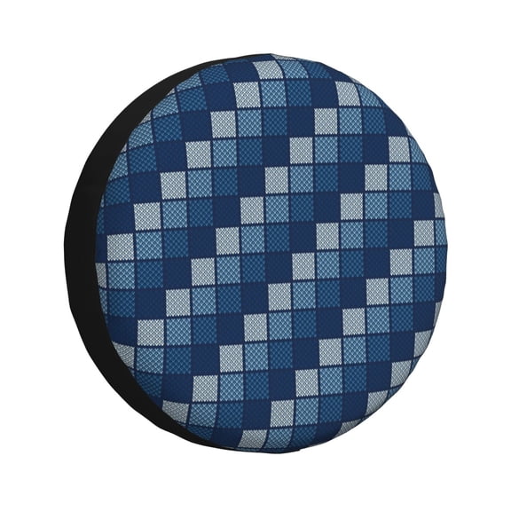 Rv Spare Tire Cover 16 inch - Pixel grid Tire Covers for Trailers, Adjustable Camper Spare Tire Cover