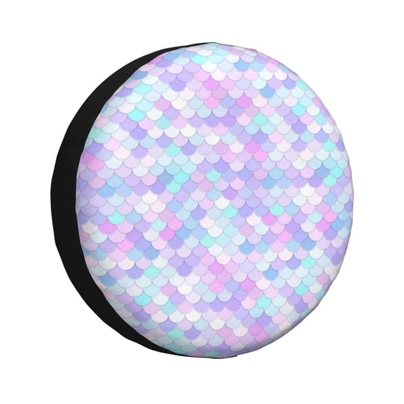 Rv Spare Tire Cover 16 inch - Rainbow Scales Tire Covers for Trailers, Adjustable Camper Spare Tire Cover