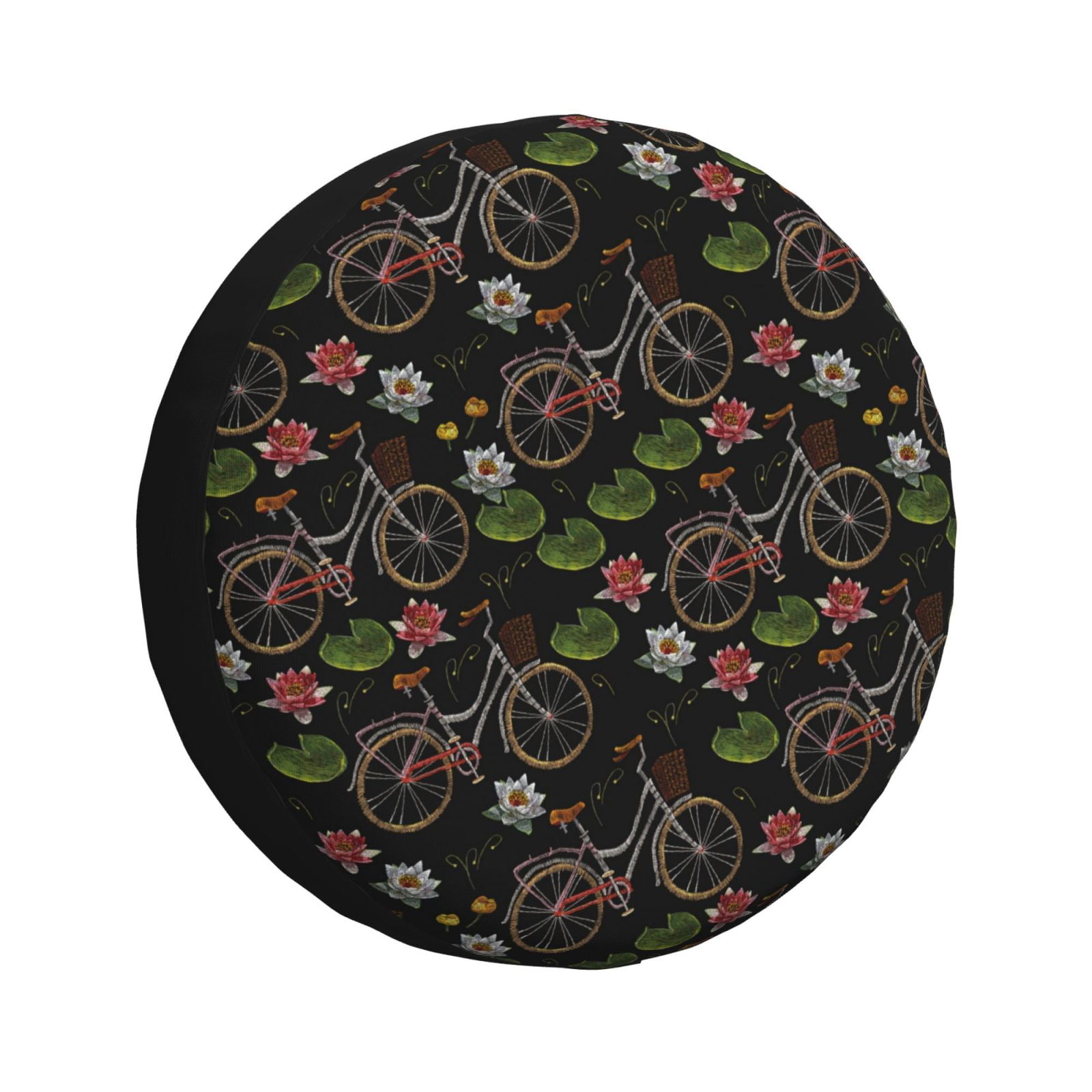 Rv Spare Tire Cover 16 inch flower bike Tire Covers for Trailers