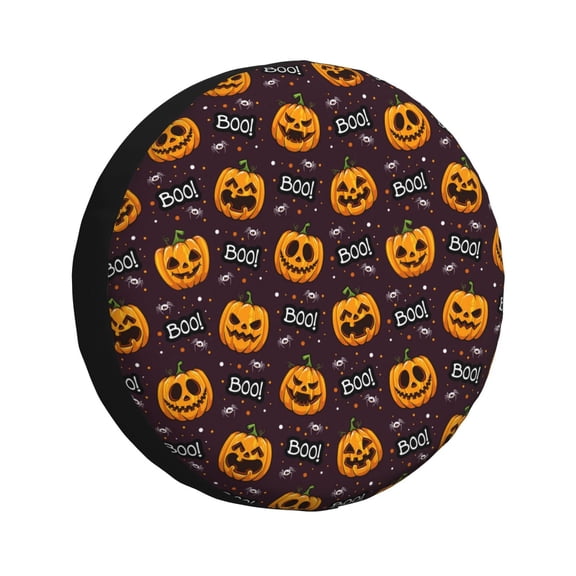 Rv Spare Tire Cover 16 inch - pumpkins fun halloween Tire Covers for Trailers, Adjustable Camper Spare Tire Cover