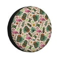 Rv Spare Tire Cover 17 In Tropical Mask Flamingo Adjustable Tire