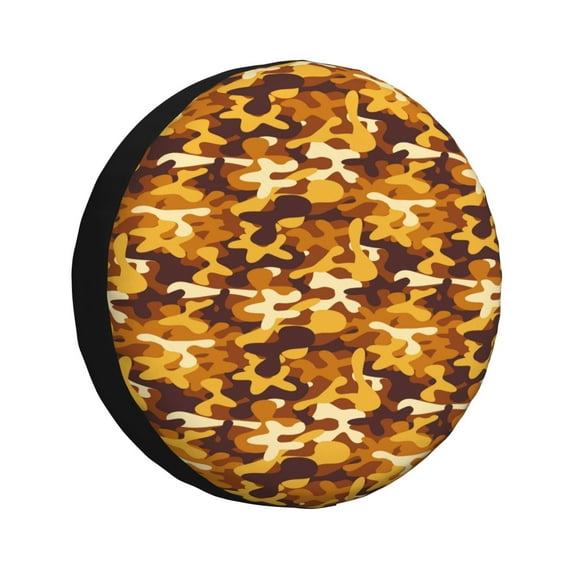 Rv Spare Tire Cover 17 inch - Desert Camouflage Tire Covers for Trailers, Adjustable Camper Spare Tire Cover
