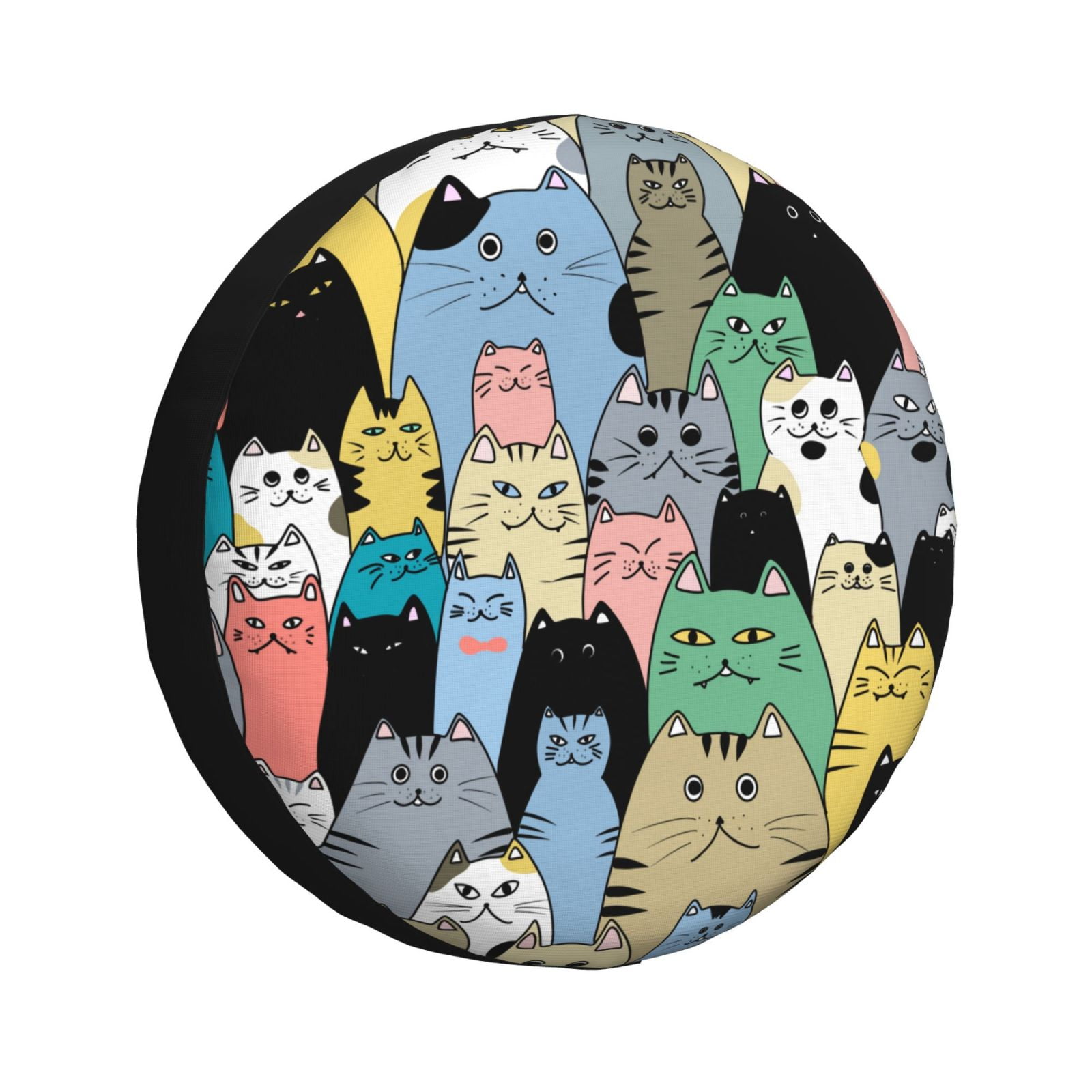 Rv Spare Tire Cover 17 inch Different Cats Tire Covers for Trailers, Adjustable Camper Spare