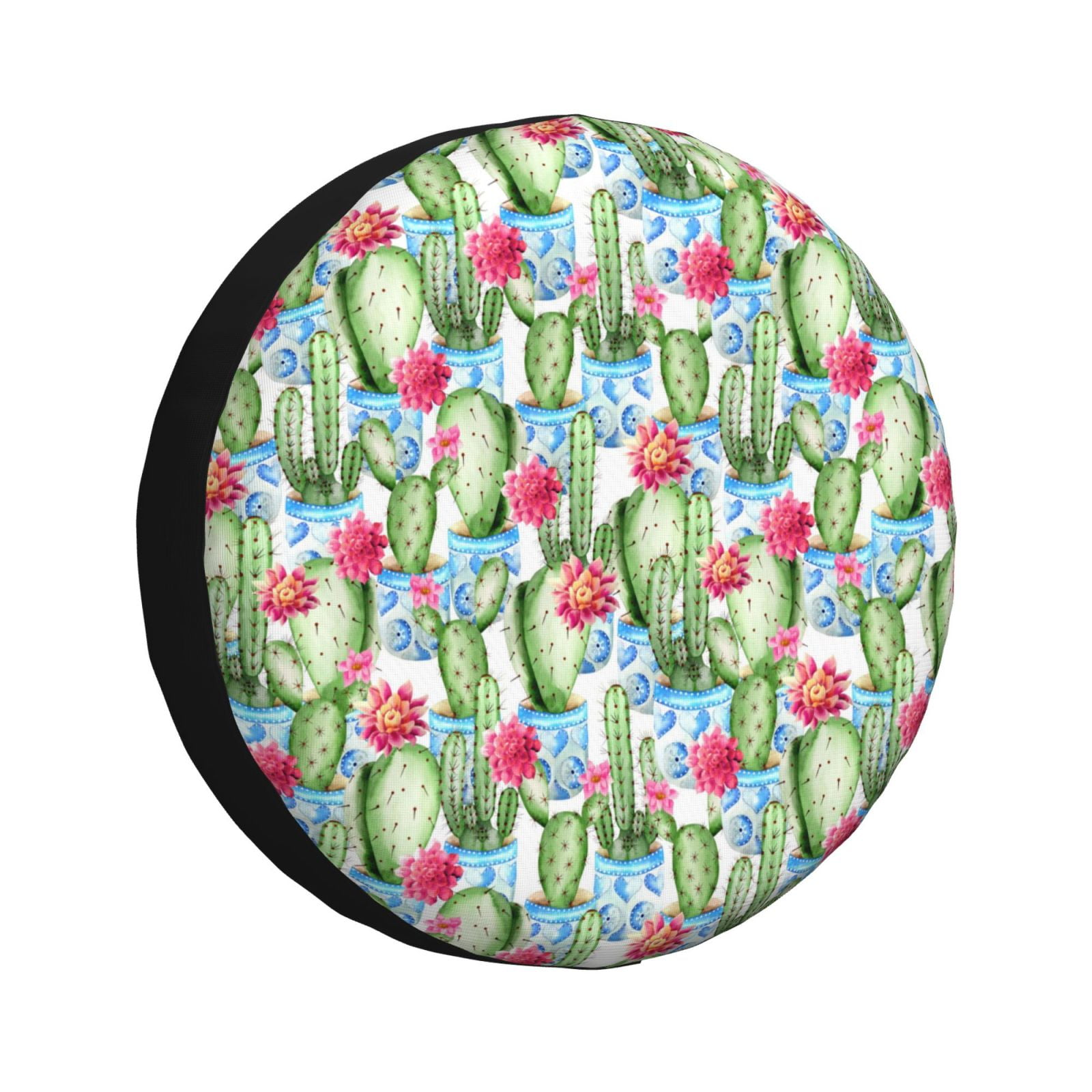 Rv Spare Tire Cover 17 inch Flowers and Cactus Tire Covers for