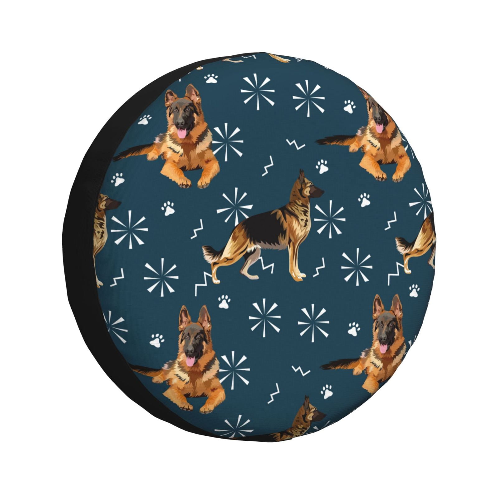 Rv Spare Tire Cover 17 inch German Shepherd Dog Footprint Tire Covers