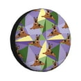 Rv Spare Tire Cover 17 inch German Shepherd Dog Geometry Tire Covers